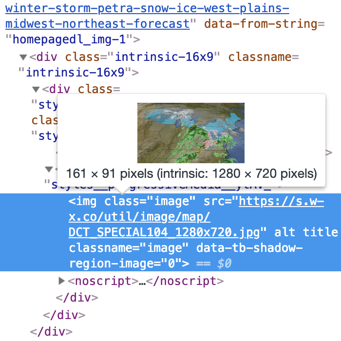 The image, inspected in Chrome Devtools